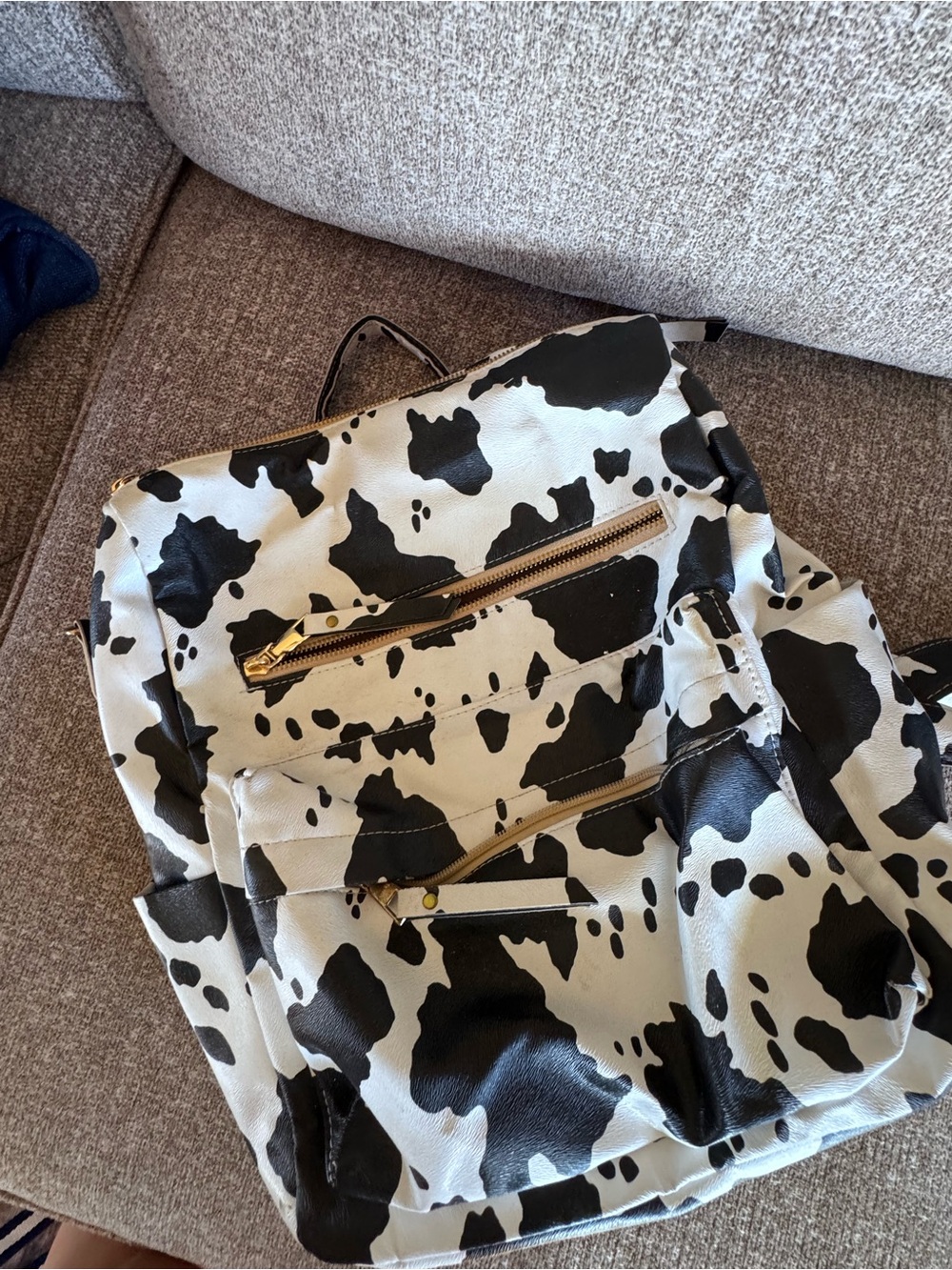 Wrangler Black and White Cow Print Backpack